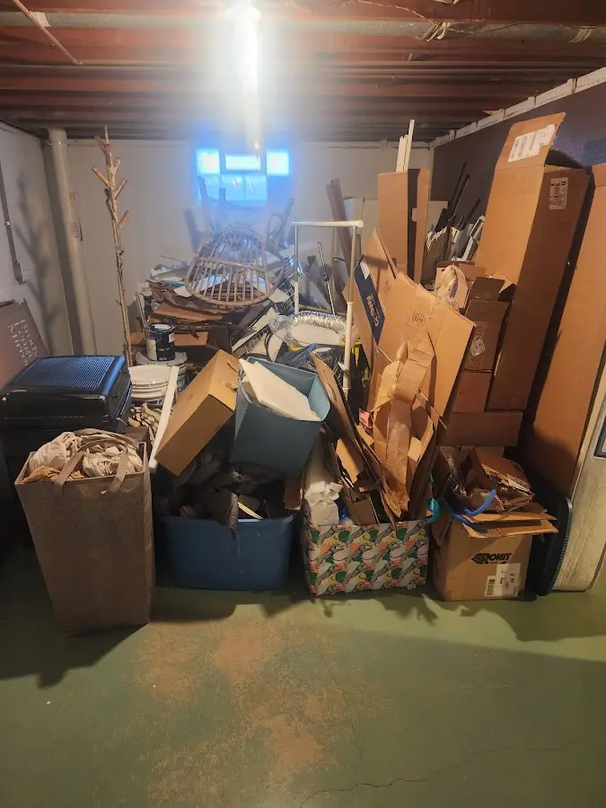 Roll-off dumpster container at job site for 2 Yard Dumpster Rental in Beckett Ridge